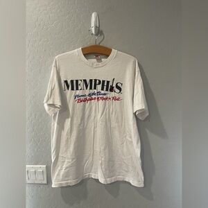 Vintage Memphis “Home Of The Blues” Rock ‘N‎ Roll Shirt Large Bin 1
